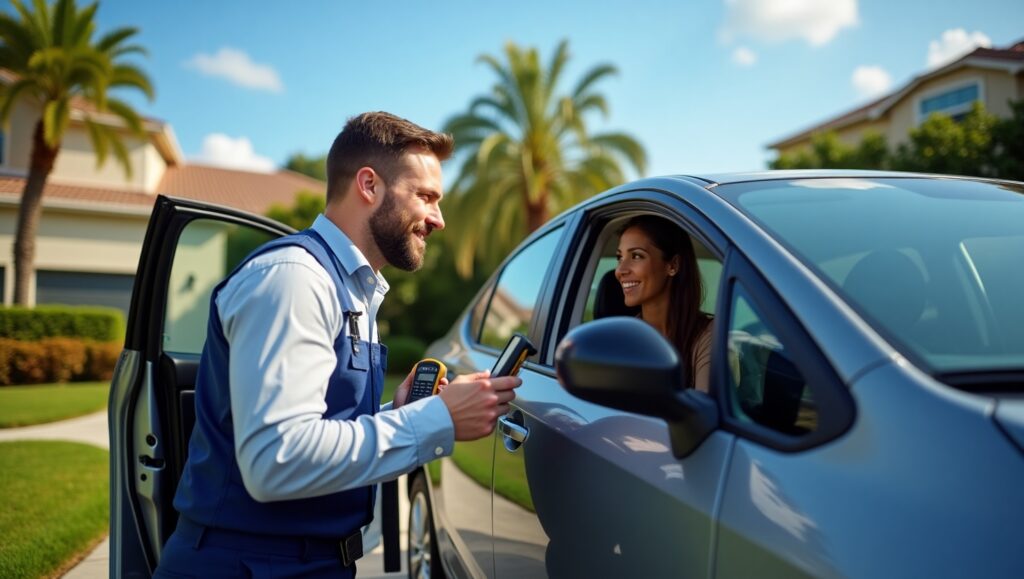 Go Mobile Mechanic Orlando working on a vehicle at home, offering on-site auto repairs and diagnostics
